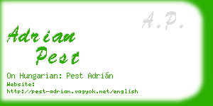 adrian pest business card